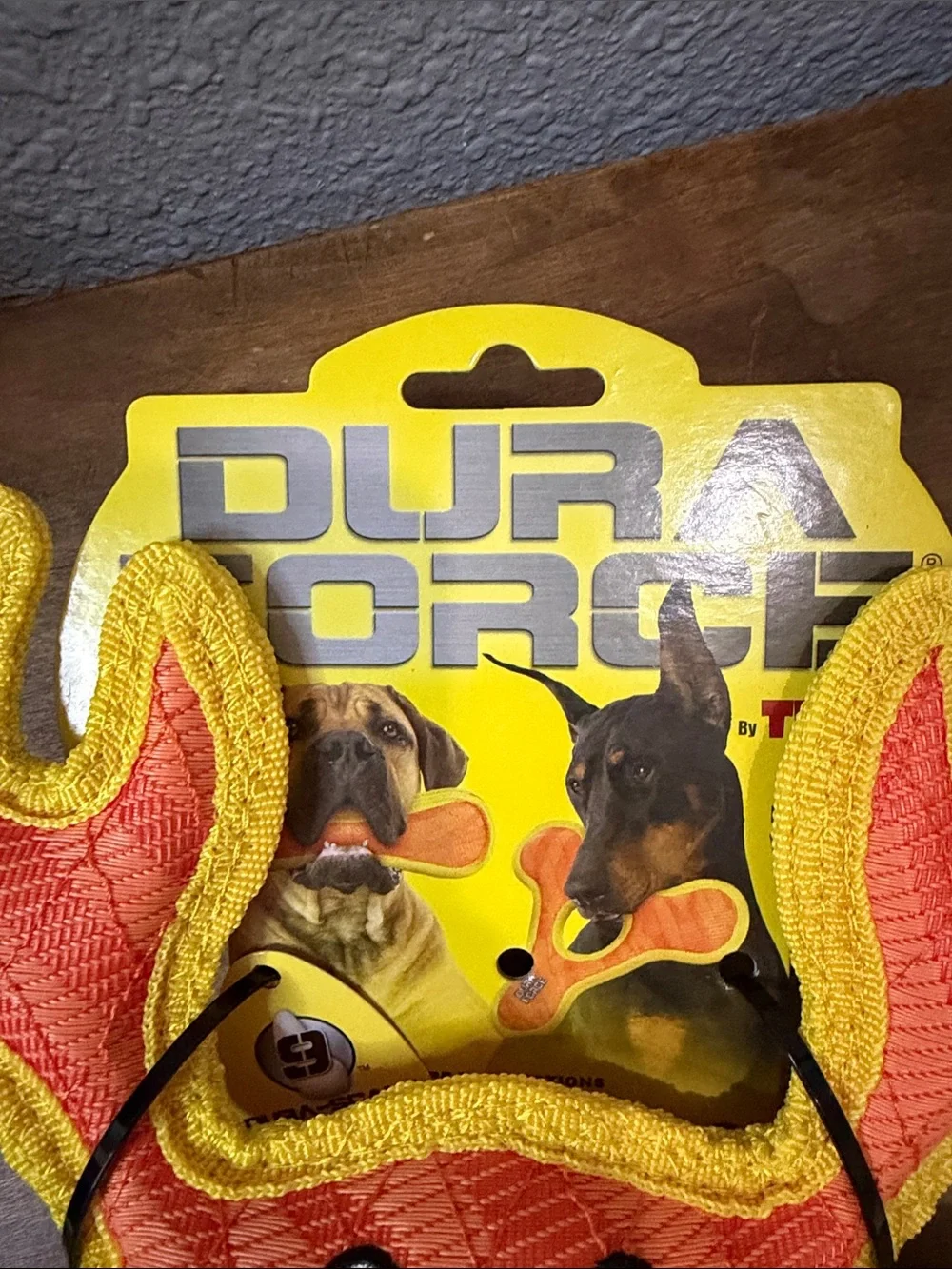 DURAFORCE Bright Orange & Yellow Crab Dog Toy NEW